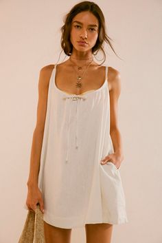 Rae Mini Free People Summer Outfits, Free People Outfits Summer, Free People Summer, White Linen Dresses, Screen Door, Beauty Favorites, White Mini Dress, Boho Clothing, Linen Dress