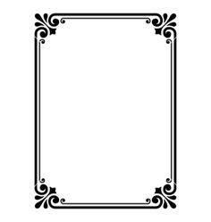 a black and white frame with an ornate design