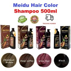 MEIDU HAIR COLOR Shampoo Change Hair Color White Hair Healthy 5 Minutes 4 Color Free shipping & Tracking number  Condition: New Size: 500ml.  Quantity : 1 Pc. Product details Close hair growth, change hair color, finish beautiful in one bottle. End of the old leach era Do not have to endure foul Do not be afraid of getting stained Wood has to wait a long time, light scent, does not leave color on the scalp, easy to use, long-lasting color, does not hurt hair and scalp. How to use : 1. Press the Hair Color White, Change Hair Color, Change Hair, Hair Color Shampoo, Hair Healthy, Color Shampoo, Do Not Be Afraid, Stained Wood, Blonde Bobs