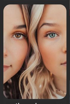 two beautiful women with blue eyes and blonde hair