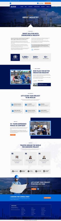 Zecco - Engineering & Industrial Company Elementor Template Kit Engineering Website Design Inspiration, Figma Hacks, Truck Website, Engineering Website, Engineering Industrial, Therapy Website Design, About Us Page Design, Web Company