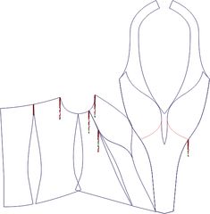 an image of the back side of a woman's dress with cut outs on it