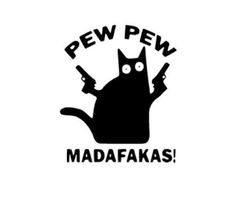 Pew Pew Madafakas.Car Sticker.Bumper Sticker.Funny Sticker.Funny Car Decal.Truck Sticker.Cat Sticker.Truck Decal.Pimp Your Car. *Decal will stick to any smooth clean surface  **The Vinyl Decal is ONE color with No Background  Sizing is for the longest Dimension of the Decal. If you the decal in a size not listed, please message me. RETURNS: I don't accept returns for custom or personalized orders. However, send me a private message if you are unhappy with your purchase for whatever reason - My highest priority is YOU so I'm always willing to help in the best way that I can. Humour, Kawaii, Cool Sticker Design Ideas, Car With Stickers On Back, Sticker Ideas For Cars, Funny Sticker Design, Cool Vinyl Designs, Funny Stickers For Cars, Vinyl Car Decals Ideas