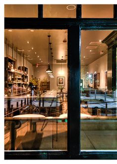 an open window shows the inside of a restaurant