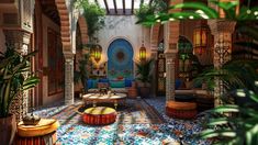 15 Best Moroccan Riad Room Designs - Marry Design Maximalist Room, Beach House Room, Boho Beach House, Moroccan Riad, Coastal Hamptons, Moroccan Culture, Artistic Tile, Cozy Spaces, Unique Furniture Pieces