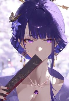 #Raiden | #Genshin_Impact Anime Purple Hair, Raiden Shogun, Anime Artwork Wallpaper, 영감을 주는 캐릭터, Anime Artwork, Anime Background, Purple Hair, Pretty Art, Cute Anime Character