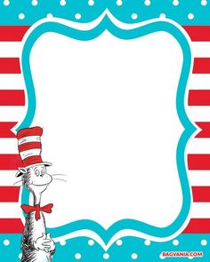 the cat in the hat is holding up a sign with an empty space for text