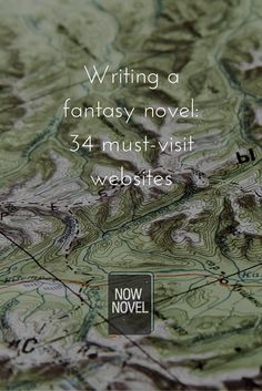 a map with the words writing a fantasy novel