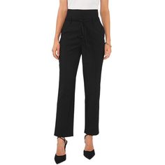 Manufacturer: 1.State Style Type: Dress Pants Collection: 1.State Sleeve Length: Material: 65% Polyester/33% Rayon/2% Spandex Fabric Type: Polyester Specialty: Solid Sku: BH5882405 Removable Tie Belt Included Size: 6.  Color: Black.  Gender: female.  Age Group: adult. Straight Leg Dress Pants, Pants Collection, Tie Belt, Buy 1, Spandex Fabric, Dress Pants, Gender Female, Age Group, Straight Leg