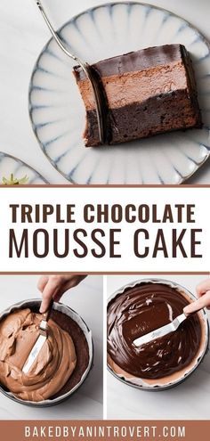 there is a poster for a chocolate mousse cake