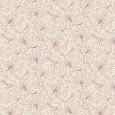 a wallpaper with pink flowers and leaves on it