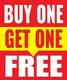 Buy One Get One Free 18"x24" Store Business Retail Sale Promotion Signs Corrugated Plastic Signs, Sale Signs, Vs Pink Bras, Joy Dress, New Business Ideas, Retail Signs, Graphic Crop Top, Blowout Sale