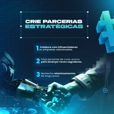 an advertisement for the internet company crie paracerias esttrategicas