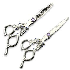 Professional Stainless Steel Razor Edge Hair Cutting Shears Set with Leather Case - 6 Inch ‰Û_ *** This is an Amazon Affiliate link. To view further for this item, visit the image link. Stainless Steel