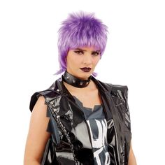 PRICES MAY VARY. HIGH QUALITY ADULTS 80s ROCKER WIG: Packet contains a short pixie mullet wig in purple. Available in one size which fits most adults. Our womens 80s punk costume accessory. Easy to wear and durable Founded in 2009 by 3 friends with a passion for costumes, we now have 100s of designs all manufactured to high standards of quality, fit and design. We have offices in the US, UK and Europe. Perfect for emo wig, short purple wig, shaggy wig, emo wigs, emo wigs for women, purple mohawk Short Pixie Mullet, Purple Mullet, Punk Ideas, Punk 80s, Fancy Dress Wigs, Punk Costume, 80s Rocker, Fancy Dress Ball, Mullet Wig