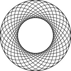 a black and white image of a circular object with many intersecting lines in the center