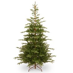 a small christmas tree on a white background