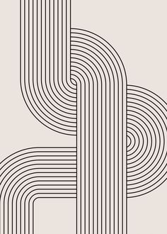 a black and white line art design with the letter s in it's center