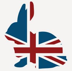 an image of the british flag in the shape of a rabbit