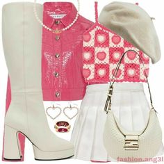 LunasAngel♡ Barbie Look, Mode Chanel, 90s Fashion Outfits, Kawaii Fashion Outfits, Instagram Tags, Kpop Fashion Outfits, Really Cute Outfits