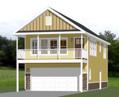 this is an artist's rendering of a two story house