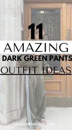 Looking for the perfect dark green pants outfit? Whether you're a woman searching for stylish dark green pants outfit women options or wondering what to wear with green pants, this color is incredibly versatile. Green pants outfits can be dressed up or down, with a simple top for casual days or a blazer for a chic office look. How to style green pants? Pair them with neutral tones, bold prints, or even a leather jacket for a cool vibe. If you're into olive green pants outfit ideas, consider adding cozy sweaters and ankle boots for a perfect fall look. With green pants for every occasion, you can easily transition from day to night with the right accessories. Get inspired with these dark green pants outfit ideas for an effortlessly chic wardrobe! Navy Green Pants Outfit, How To Style Dark Green Pants, Dark Green Combination, Dark Green Outfits