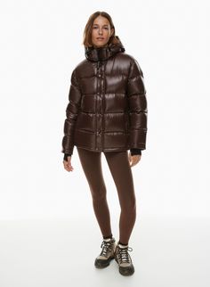 THE SUPER PUFF™ | Aritzia Super Puff Aritzia, The Super Puff, Melina Pant, Coated Leggings, Olive Skirt, Super Puff, Snow Outfit, Easy Shape, Down Puffer Jacket