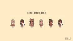 an old school pixel art style video game with the title, the teddy editt