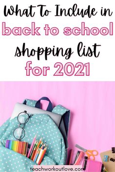 back to school shopping list for 2021