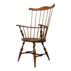 an old fashioned wooden chair on a white background