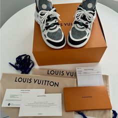 Louis Vuitton Lv Archlight Sneaker. Great Condition. Worn Twice. Size 9,5 Or 39,5. I Ship Same Or Next Day. 100% Authentic. Proof Of Purchase. Includes The Box, 2 Dust Bags. Lv Archlight Sneaker, Archlight Sneaker, Louis Vuitton Shoes, Womens Shoes Sneakers, Athletic Shoes, Dust Bag, Shoe Accessories, Shoes Sneakers, Louis Vuitton