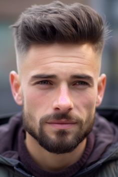 The quiff with tapered sides is a classic hairstyle for men that adds a sense of elegance. The tapered sides can be enhanced with a low-bald fade for a sharper edge. Click here to check out more best short hairstyles and haircuts for men. One Side Fade Haircut Men, One Sided Hairstyle For Short Hair, Men’s Haircuts Tapered Sides, Men Side Haircut, Side Faded Hairstyle Men, Low Fade Quiff Haircut Mens, Mens Quiff Haircut, Side Slope Haircut Men, Short Hairstyles Men Fade Haircut Styles