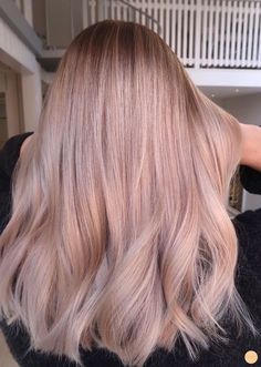 K Pop Hair Color Women, Rosé Blonde Hair, Rose Blonde Balayage, Rose Beige Hair, Pink Blonde Balayage, Light Pink Balayage, Beige Pink Hair, Blonde Pink Balayage, Blond Pink Hair