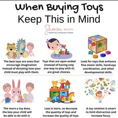 an info sheet describing the benefits of toys for children and their parents to keep them entertained