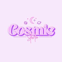 the logo for cosmic studio, which has been created in adobe and photoshopped