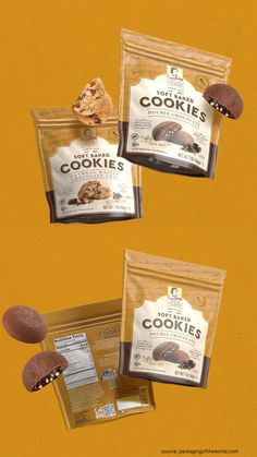 Deliciously Designed Cookie Packages Premium Cookies Packaging, Cookies Branding Packaging, Cookie Packaging Design, Cookies Packaging Ideas, Cookie Packaging Ideas, Cookies Packaging Design