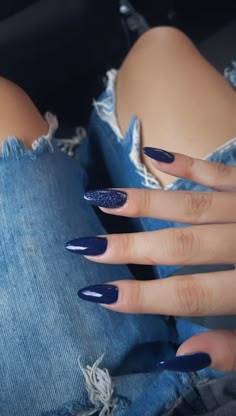 Nails For Navy Dress, Dark Blue Acrylics, Blue Prom Nails, Beach Nail, Dark Blue Nails, In Construction, Beach Nails, Prom Nails