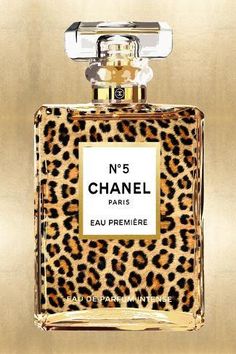 size: 18x12in Art Print: Perfume Leopard by Madeline Blake : Leopard Print Decor, Leopard Art Print, Leopard Wall Art, Tiger Poster, Tiger Wall Art, Chanel Art, Leopard Art, Perfume Bottle Art, Tiger Art