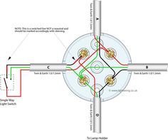 an electrical wiring diagram with two lights and one light on the ground, in parallel to each