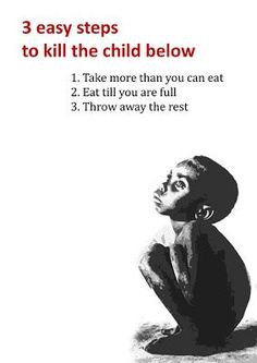 a poster with the words, 3 easy steps to kill the child below on it