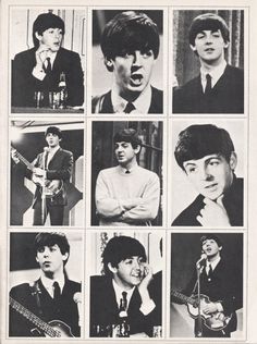 an advertisement for the beatles featuring young men