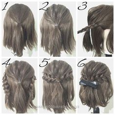 Neat easy prom hairstyle tutorials for girls with short hair The post easy prom hairstyle tutorials for girls with short hair… appeared first on Amazing Hairstyles . #QuickHairstyleTutorials Simple Prom Hair, Short Hairstyle, Girl Short Hair, Easy Hairstyles For Long Hair, Half Up Hair, Hair Dos