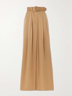 Shop ZIMMERMANN Belted pleated silk-satin wide-leg pants, Explore the latest ZIMMERMANN women's collection today on NET A PORTER Silk Wrap Top, Flare Maxi Skirt, Floral Wrap Maxi Dress, Velvet Slip Dress, Tiered Maxi Skirt, Printed Cotton Dress, Gold Silk, Silk Shorts, Silk Mini Dress