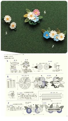 the instructions for how to make crochet flowers