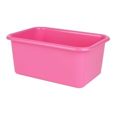 a pink plastic container on a white background