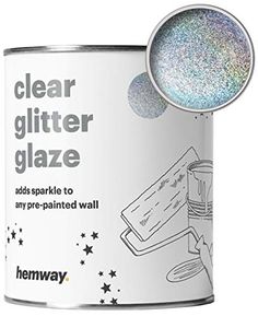 a can of clear glitter glaze with the lid open