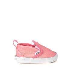 Girls Baby Shoes Size 0 - 4.5 | Journeys Baby Vans, Baby Glitter, Vans Warped Tour, Shoe Size Chart Kids, Pink Vans, Baby Shoe Sizes, 5 Babies, Skate Style, Vans Slip On