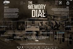 the memory data website is displayed on a dark background with black and white images in it