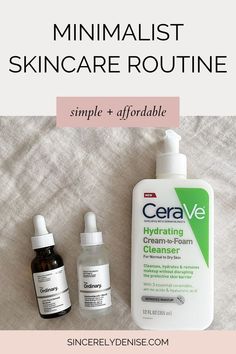 Easiest Skin Care Routine, Basic Skin Routine, Affordable Face Routine, Simple Face Care Routine, Simple Skin Routine, Sensitive Skin Care Routine Products, Face Routine Daily Skin Care, Clean Face Routine, No Makeup Skincare Routine