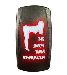 a black and red light up cell phone case with the words, this switch has solomon on it